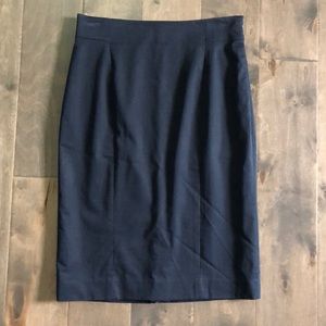 Ann Taylor Navy Blue Pencil Skirt